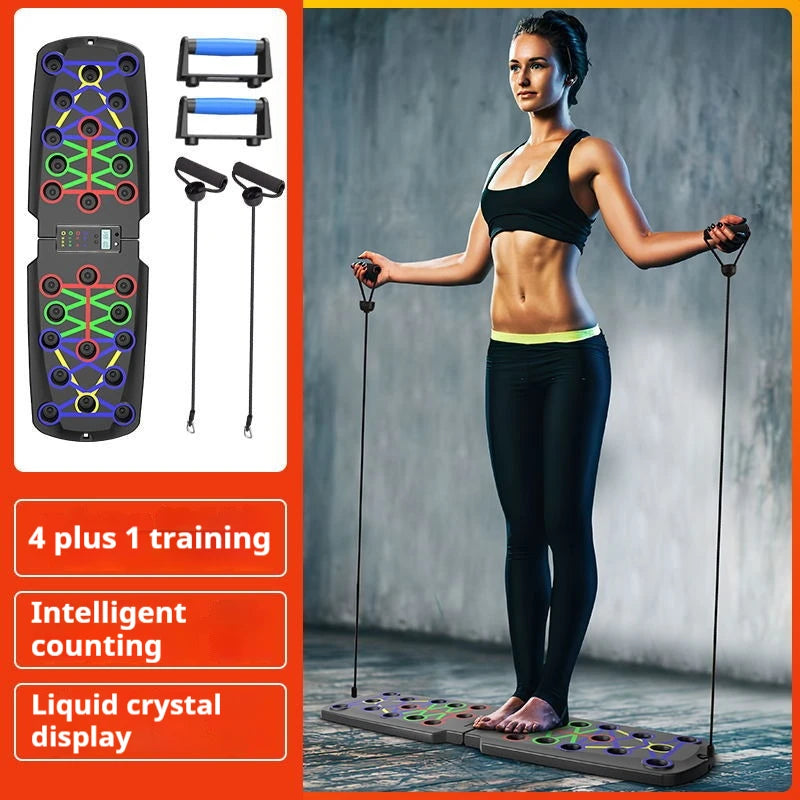 Foldable Multi-Functional Push Up Board Chest Abs Training Equipment Portable Home Gym Fitness Tool for Men Core Workout