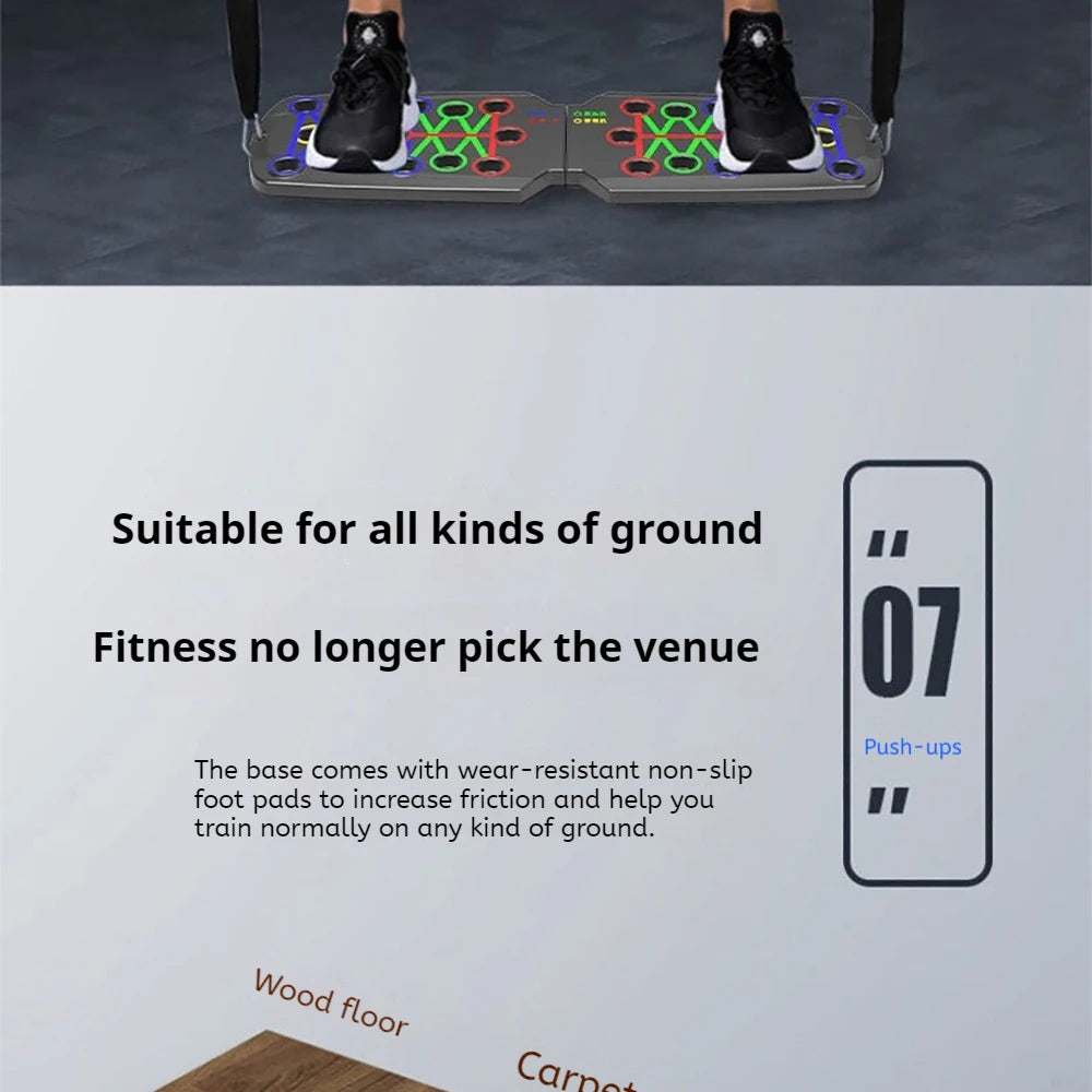 Foldable Multi-Functional Push Up Board Chest Abs Training Equipment Portable Home Gym Fitness Tool for Men Core Workout