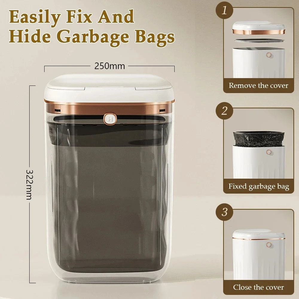 XIAOMI 20L Automatic Sensor Trash Can Rechargeable Smart Dustbin For Bathroom Toilet Touchless Wastebasket With Lid Smart Home