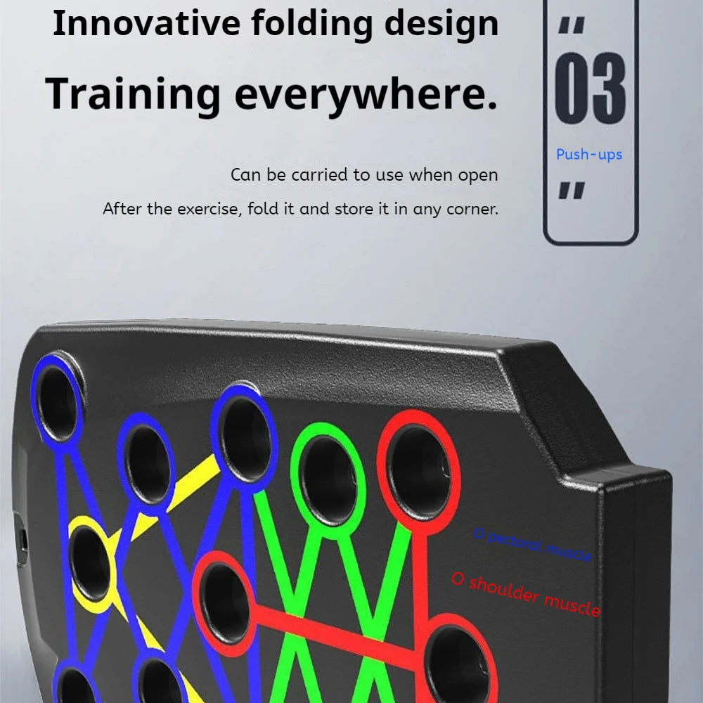 Foldable Multi-Functional Push Up Board Chest Abs Training Equipment Portable Home Gym Fitness Tool for Men Core Workout