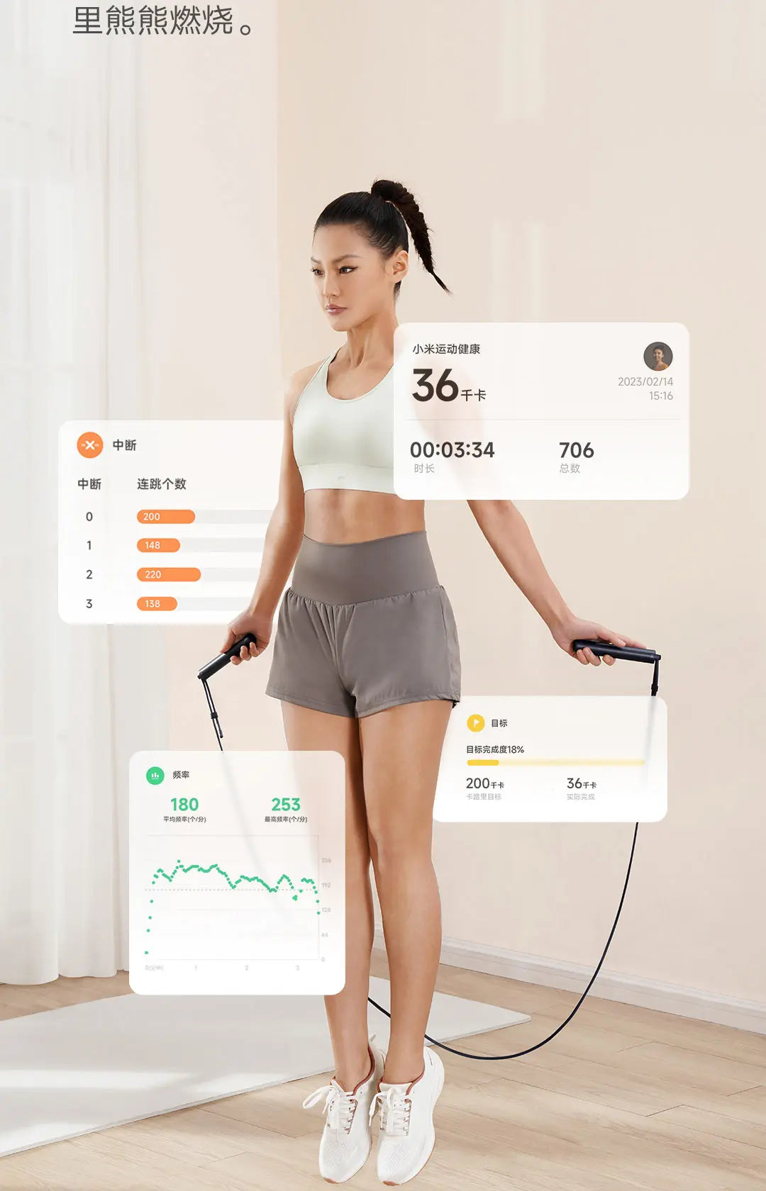 Smart Skipping Jump Rope Digital Counter with App Adjustable Calorie Calculation Sport Fitness Exercise Lose Weight
