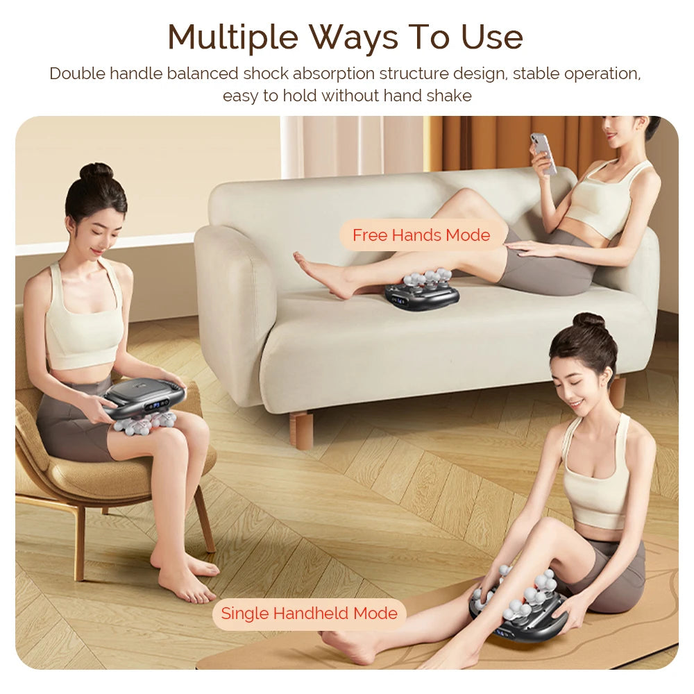 22-Head Fascia Gun High Frequency Vibration Body Massage Gun Back Massager Waist Massager Neck Shoulder Thigh Fascia Masajeador