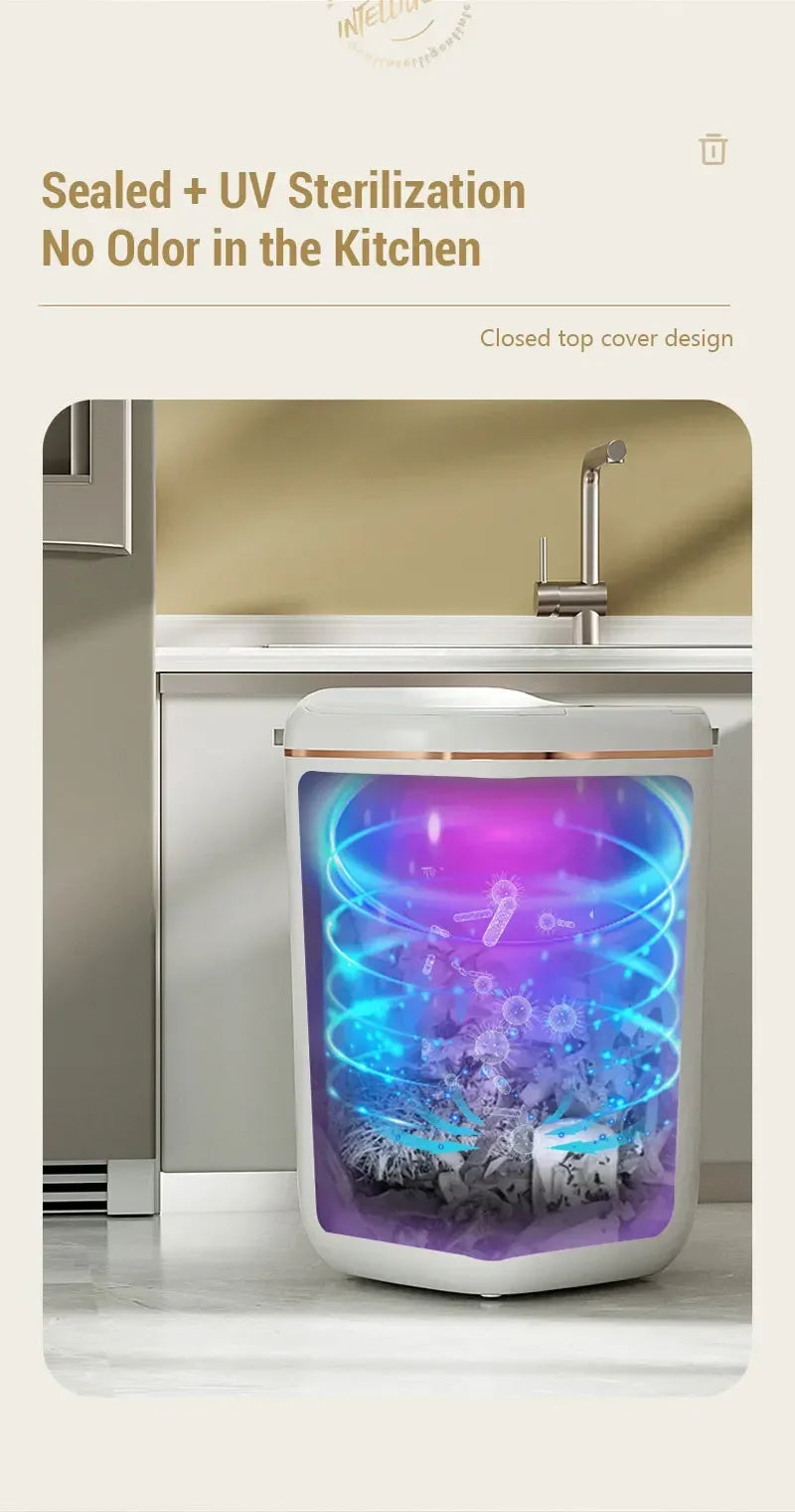 XIAOMI 20L Automatic Sensor Trash Can Rechargeable Smart Dustbin For Bathroom Toilet Touchless Wastebasket With Lid Smart Home