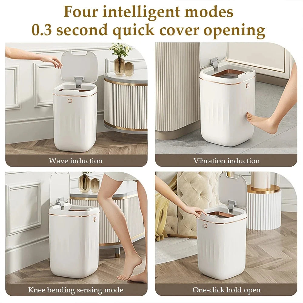 XIAOMI 20L Automatic Sensor Trash Can Rechargeable Smart Dustbin For Bathroom Toilet Touchless Wastebasket With Lid Smart Home