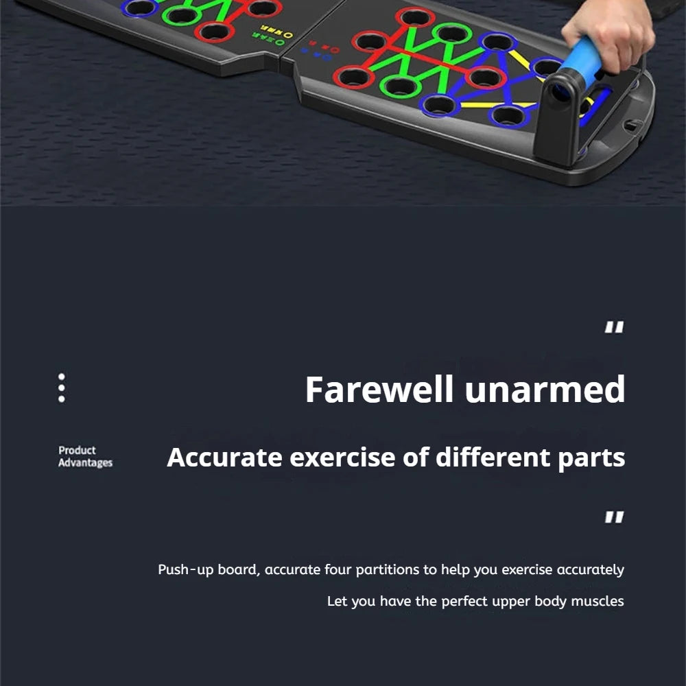 Foldable Multi-Functional Push Up Board Chest Abs Training Equipment Portable Home Gym Fitness Tool for Men Core Workout