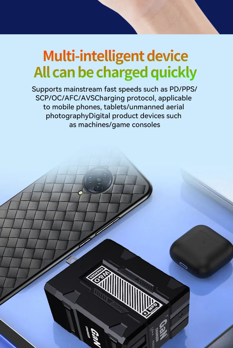 GaN 20W Fast charging PD3.0 Charger Type C lighting For iPhone 12 13 Samsung Huawei Xiaomi Mobile Phone EU/US Plug Wall Charger