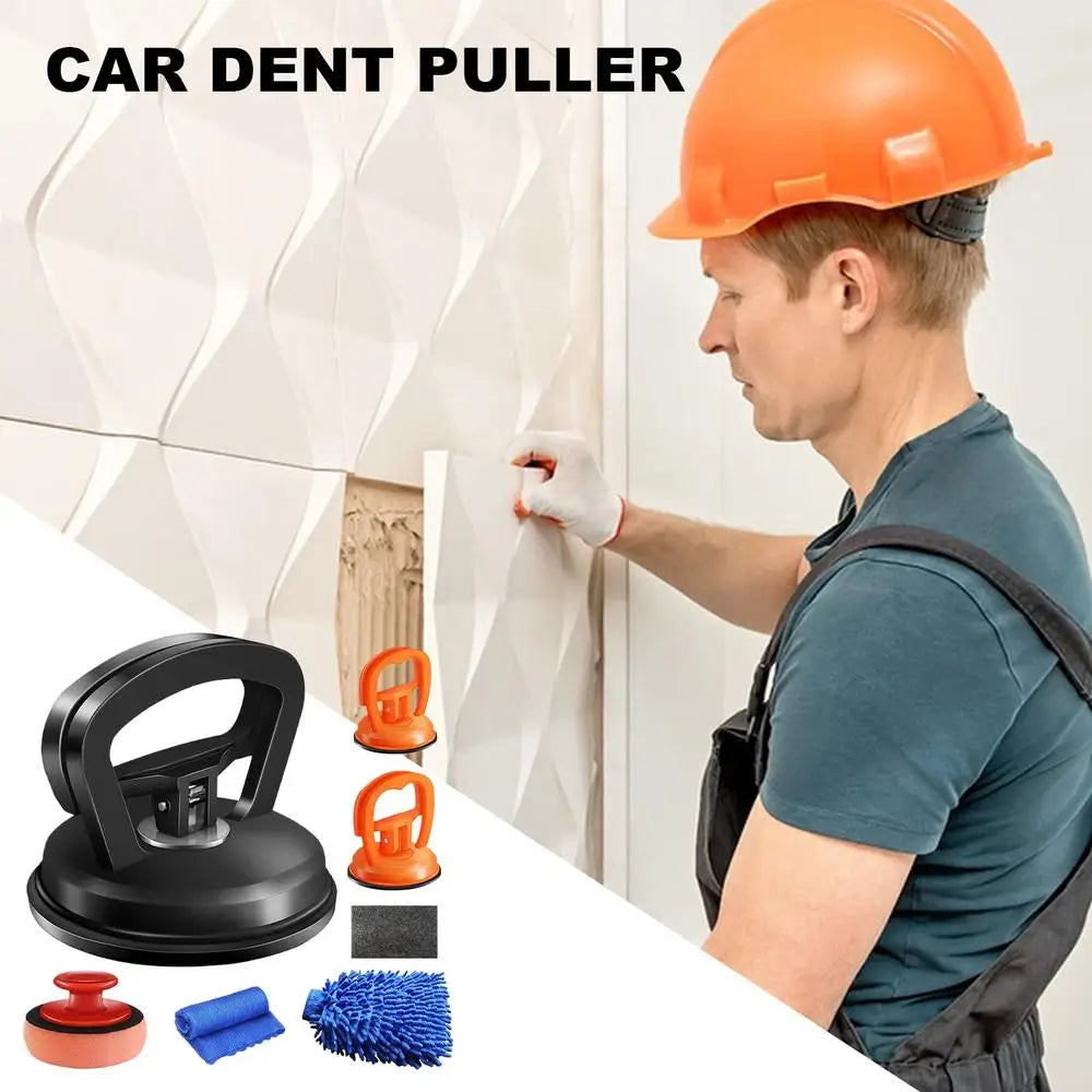 Auto Dent Removal Tool Set With Wash Mittens Scratch Cloth Rag Sponge Multipurpose Suction Cup Dent Pulling Kit Repair Tools