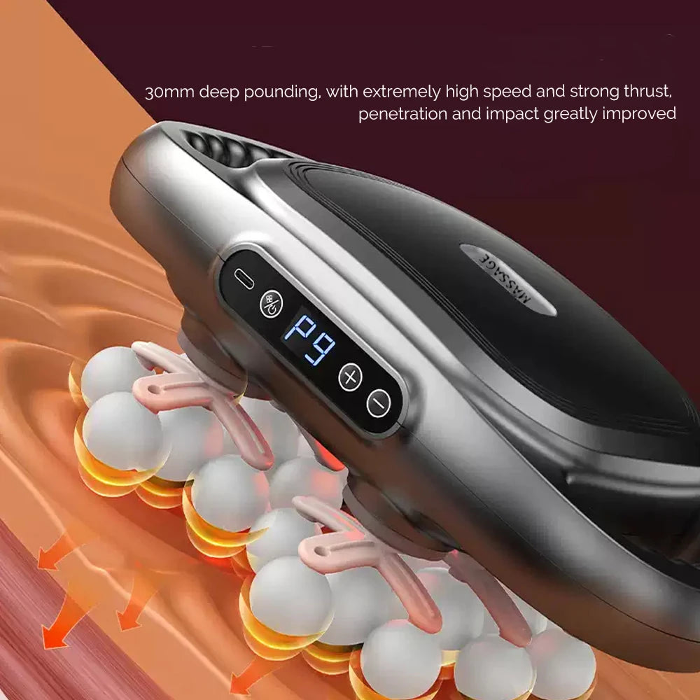 22-Head Fascia Gun High Frequency Vibration Body Massage Gun Back Massager Waist Massager Neck Shoulder Thigh Fascia Masajeador