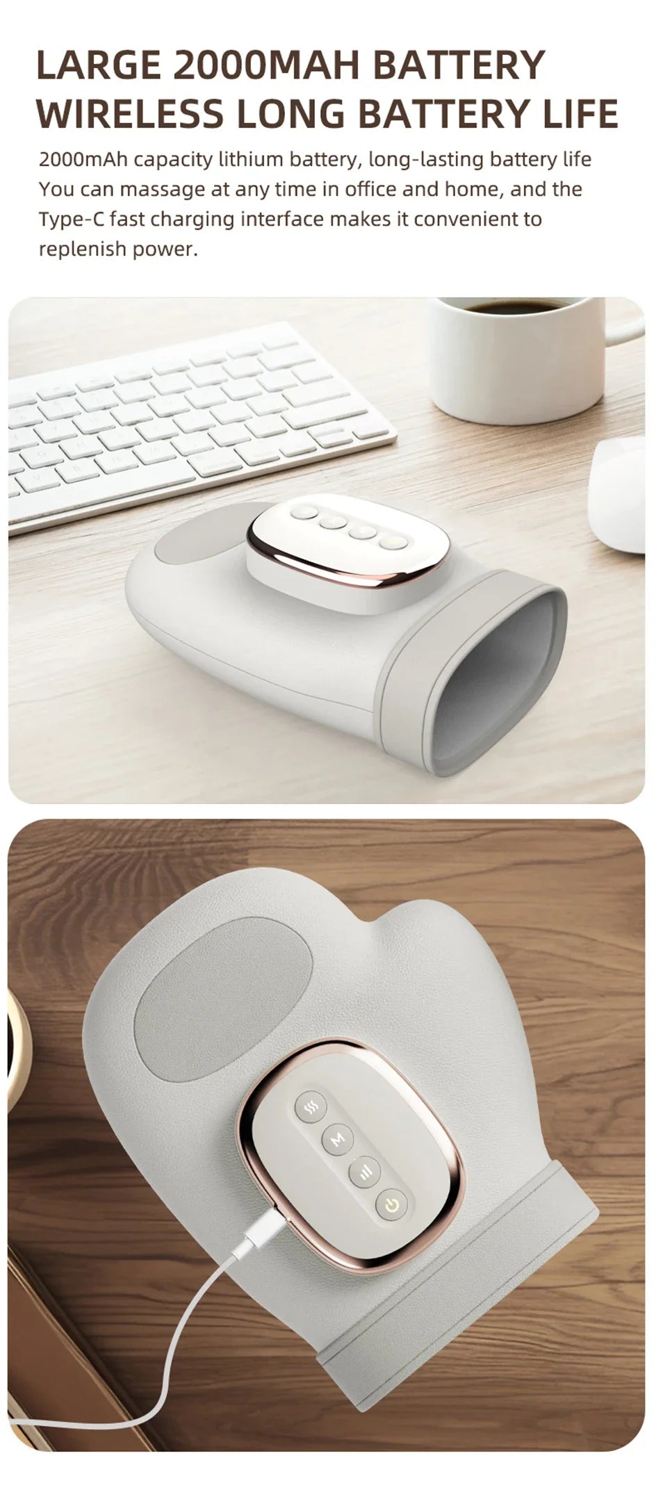 NEW Electric Hand Massager with Airbag Compression Cordless Glove Massager Application for Palm Finger Relaxation Gift