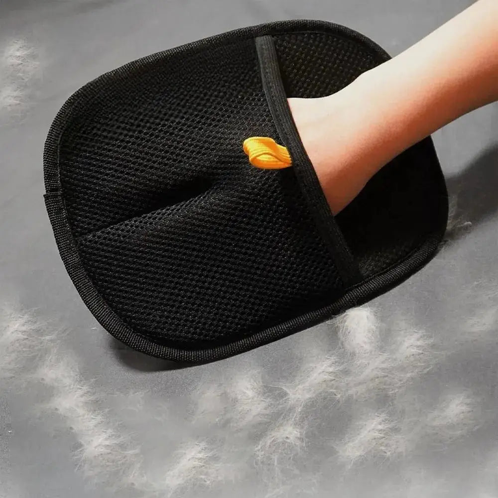 Two-way Pet Static Hair Removal Gloves Washable Reusable Static Dust Brush Multifunctional Mesh Cloth Pet Grooming Gloves Home