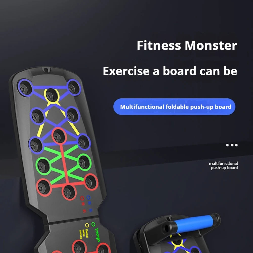 Foldable Multi-Functional Push Up Board Chest Abs Training Equipment Portable Home Gym Fitness Tool for Men Core Workout