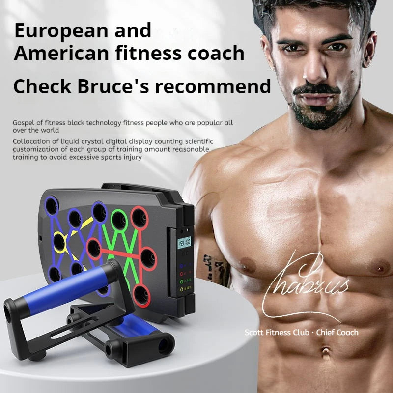 Foldable Multi-Functional Push Up Board Chest Abs Training Equipment Portable Home Gym Fitness Tool for Men Core Workout