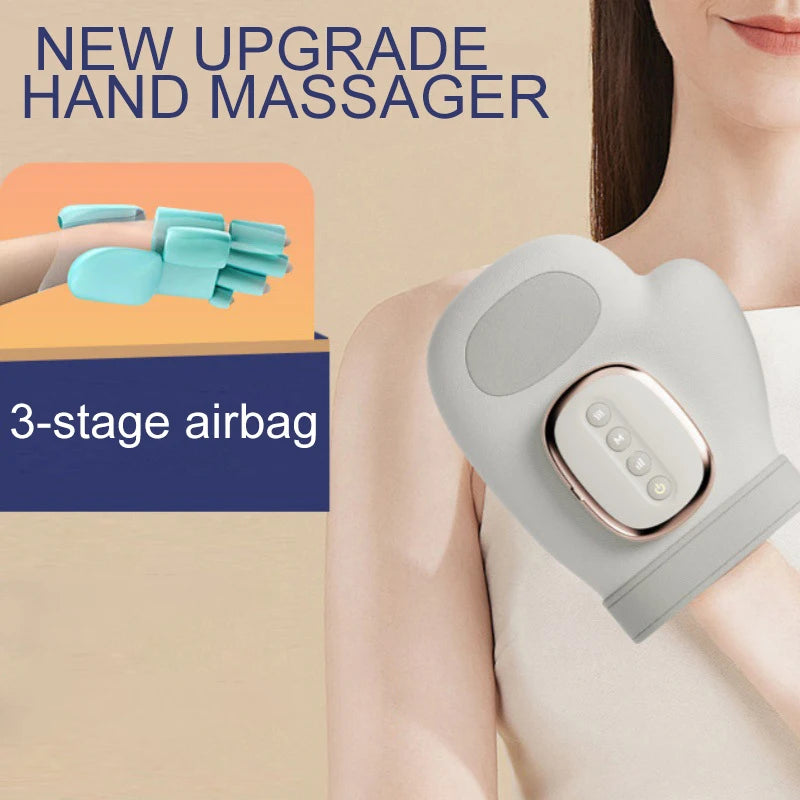 NEW Electric Hand Massager with Airbag Compression Cordless Glove Massager Application for Palm Finger Relaxation Gift