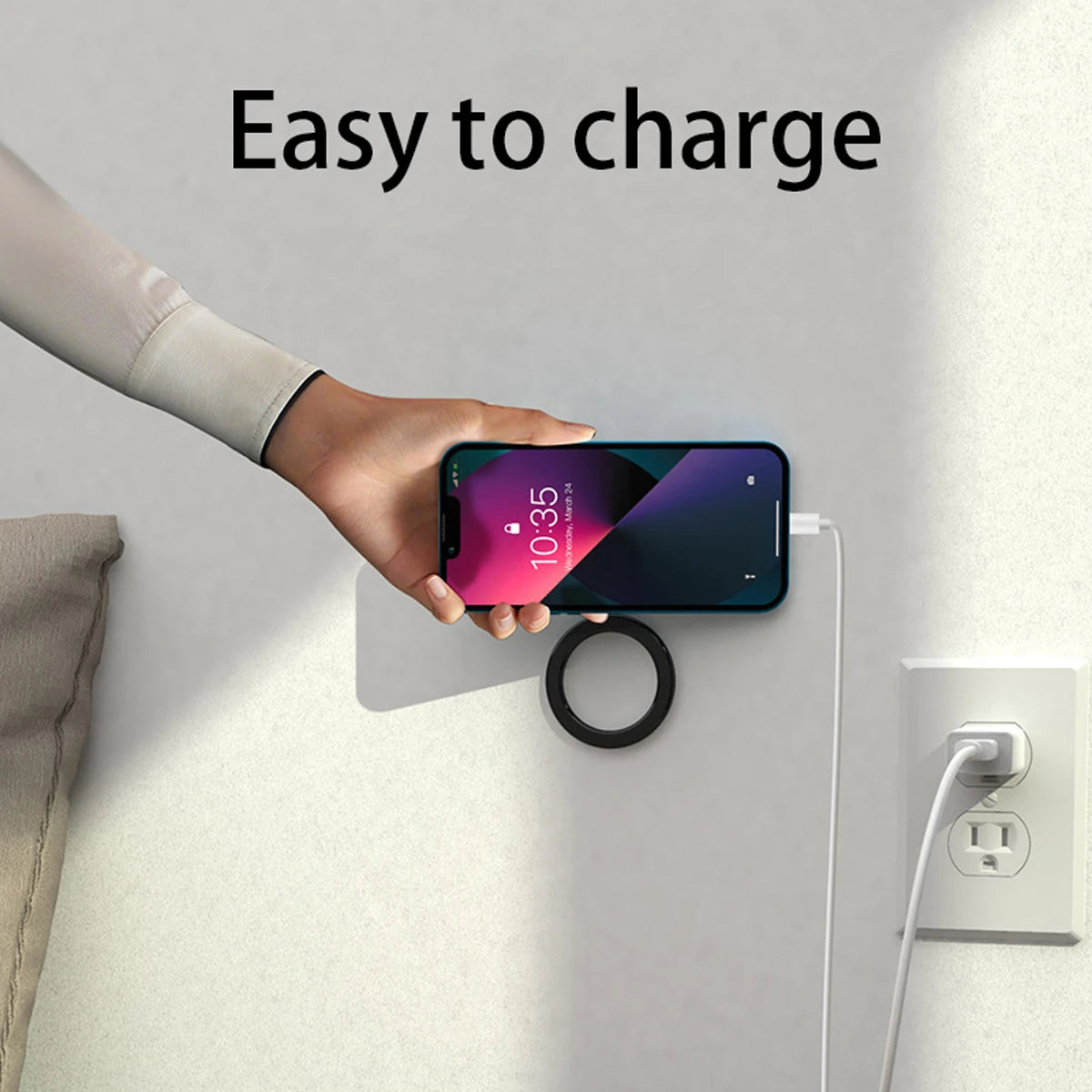 Magnetic Ring Holder For iPhone 14 13 12 Magnet Wall Mobile Phone Holder Magnetic Car Phone Stand for Magsafe case ipad Tablet