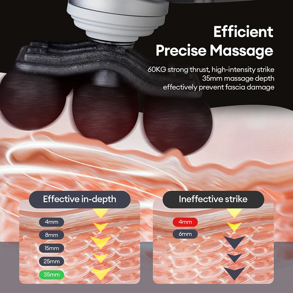 22-Head Fascia Gun High-Frequency Vibration Body Massage Gun Back and Waist Massager Neck Shoulder Massager Muscle masajeador