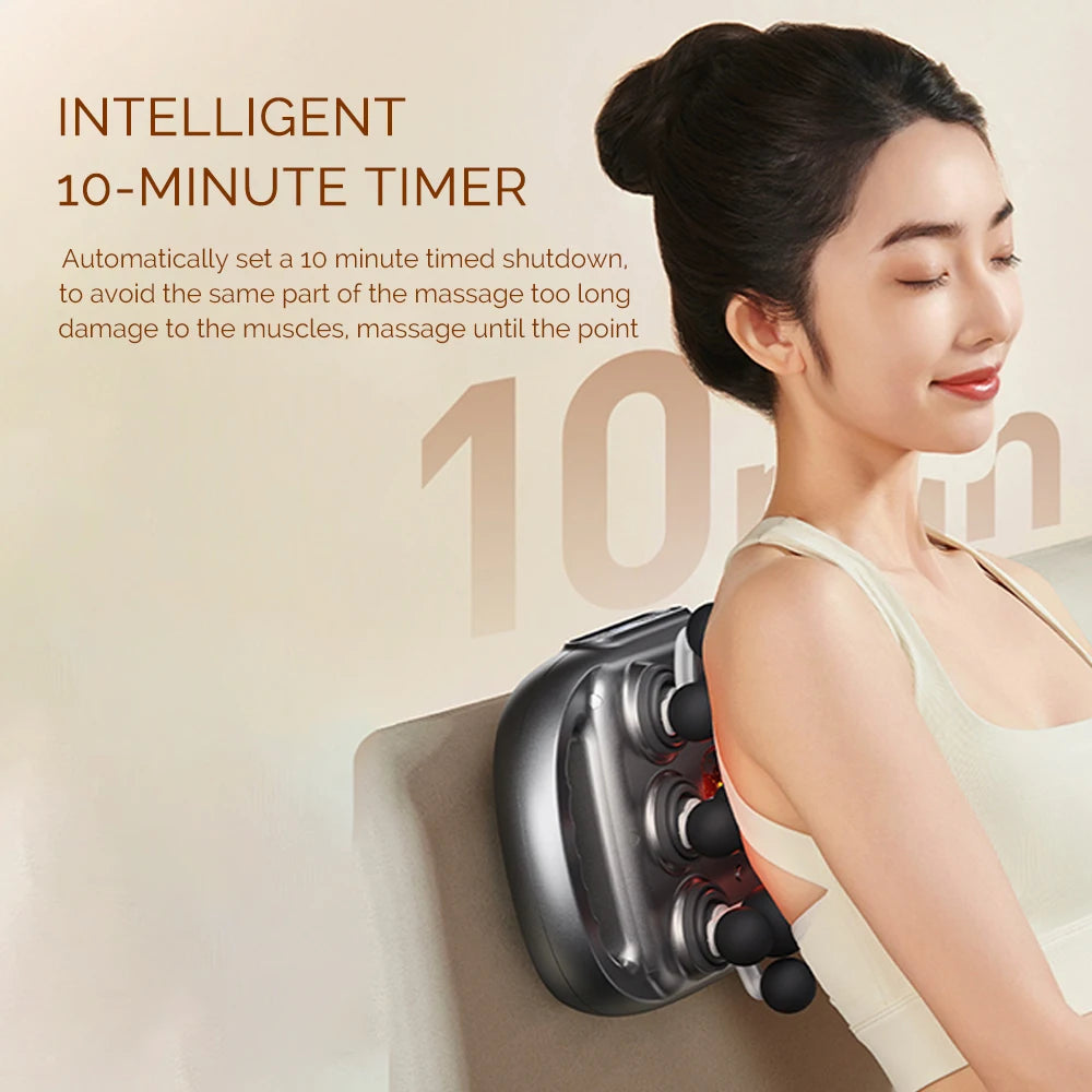 22-Head Fascia Gun High Frequency Vibration Body Massage Gun Back Massager Waist Massager Neck Shoulder Thigh Fascia Masajeador