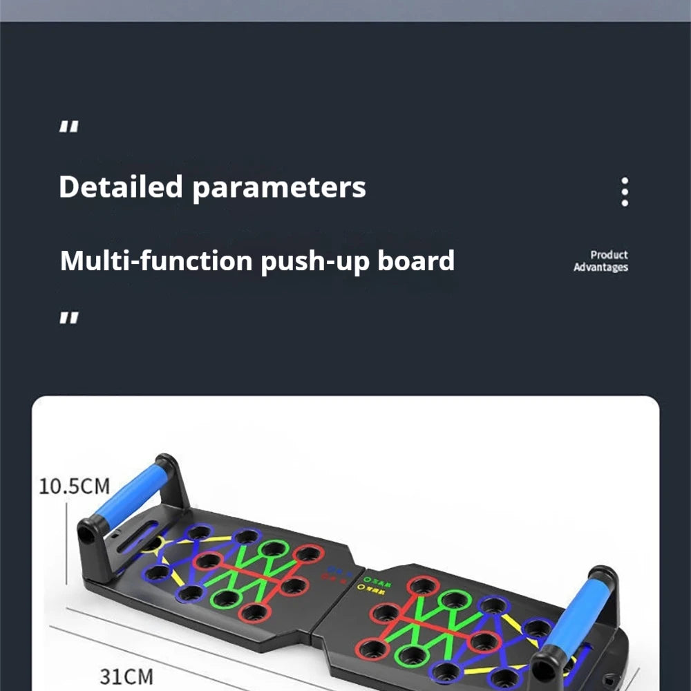 Foldable Multi-Functional Push Up Board Chest Abs Training Equipment Portable Home Gym Fitness Tool for Men Core Workout