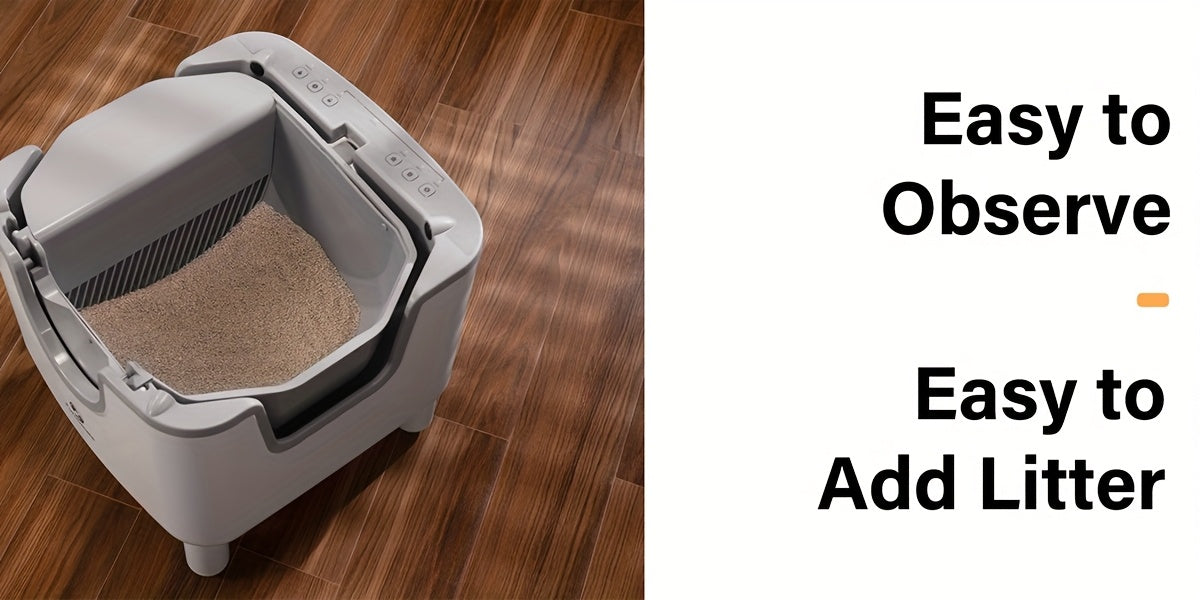 1pc Furoomate Self-Cleaning Litter Box, Open-Top Automatic Cat Litter Box, Easy Maintenance, with Built-in Safety Features And Odor Control Christmas Cat Toys for Indoor Cats