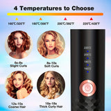 4-Speed Auto Rotating Curling Iron – Instant Heat, Tangle-Free, Dual-Voltage
