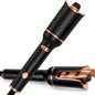 [Auto Curling Iron] 4 Speed Automatic Rotating Curling Iron Hair Wand | Dual Voltage, Spin Iron for Styling, Black, Curling Wand Attachment, Curling Iron for Hair