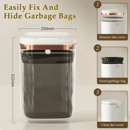 XIAOMI 20L Automatic Sensor Trash Can Rechargeable Smart Dustbin For Bathroom Toilet Touchless Wastebasket With Lid Smart Home