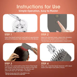 Electric Salon Scalp Care Hair Growth Comb LED Red Light Vibration Massage Comb Device
