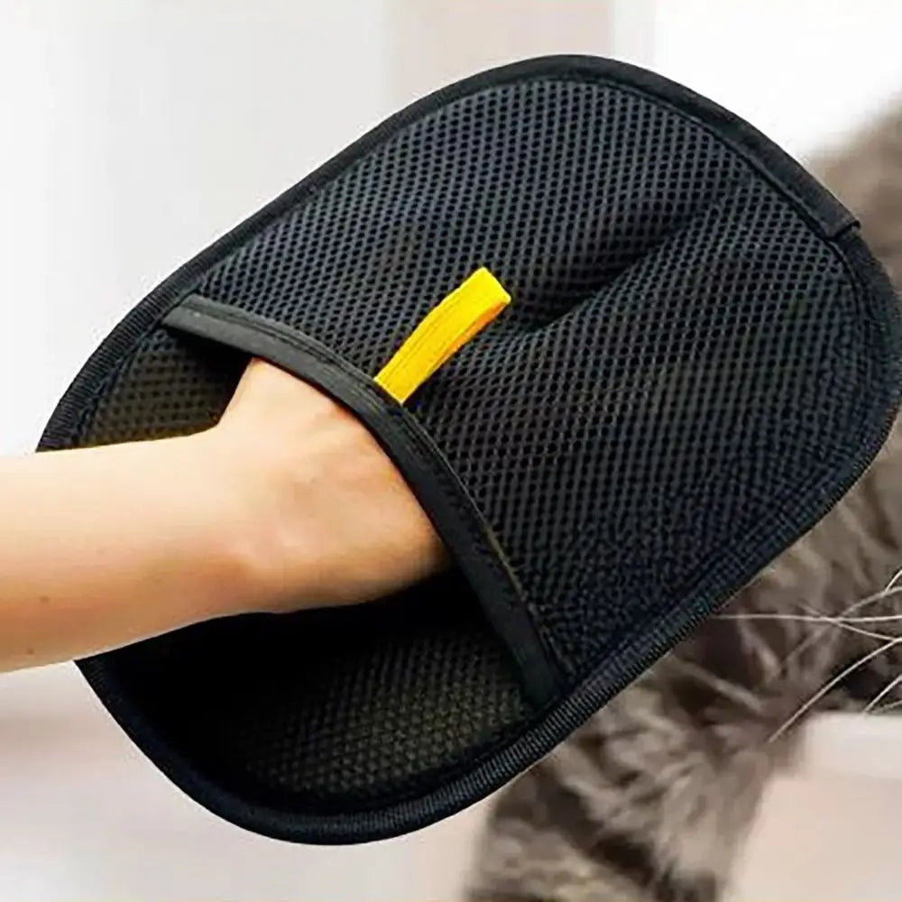 Two-way Pet Static Hair Removal Gloves Washable Reusable Static Dust Brush Multifunctional Mesh Cloth Pet Grooming Gloves Home