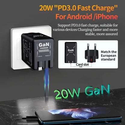 W&O GaN Fast Charging Cable Type C 20W and Lightning Liquid Silicone Cable for iPhone 14 15 Pro Max Xiaomi Realme Redmi ﻿