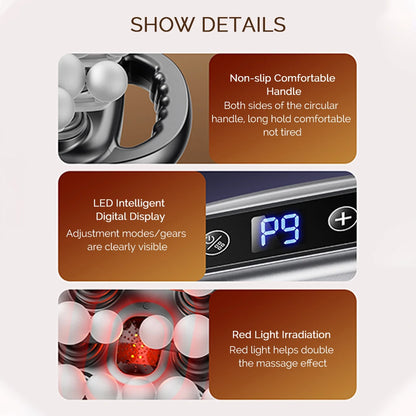 22-Head Fascia Gun High Frequency Vibration Body Massage Gun Back Massager Waist Massager Neck Shoulder Thigh Fascia Masajeador