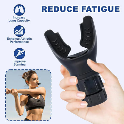Breathing Trainer Lung Flexer Durable Fitness Exerciser Increases Lung Capacity Breath Adjustable Levels Respiratory Deep Breath