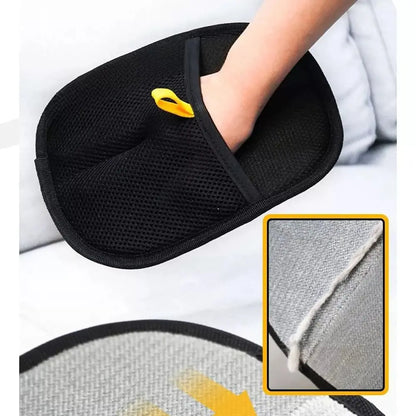 Two-way Pet Static Hair Removal Gloves Washable Reusable Static Dust Brush Multifunctional Mesh Cloth Pet Grooming Gloves Home