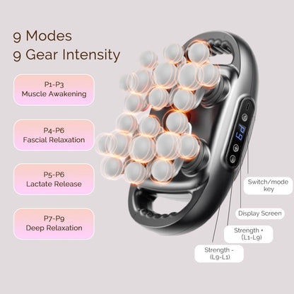 22-Head Fascia Gun High Frequency Vibration Body Massage Gun Back Massager Waist Massager Neck Shoulder Thigh Fascia Masajeador