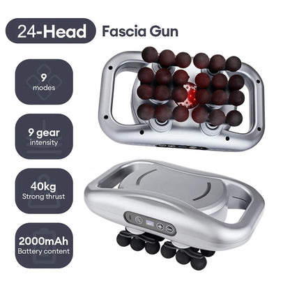22-Head Fascia Gun High-Frequency Vibration Body Massage Gun Back and Waist Massager Neck Shoulder Massager Muscle masajeador