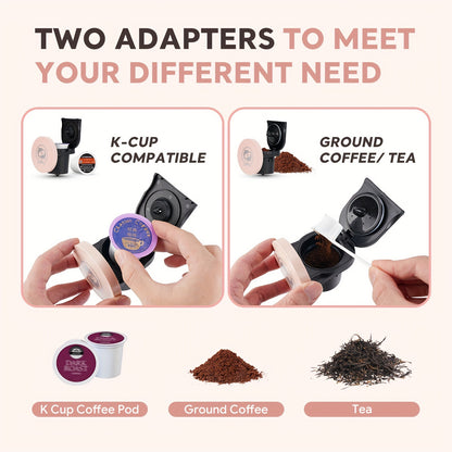 Compact Coffee Master - 4-8 Oz Single Serve Coffee Maker with 2-in-1 Americano Function, Compatible with Coffee Ground & K Cup, Automatic Drip Coffee Maker and Tea Maker for Home and Travel, Fast Brewing, Quiet Operation, and